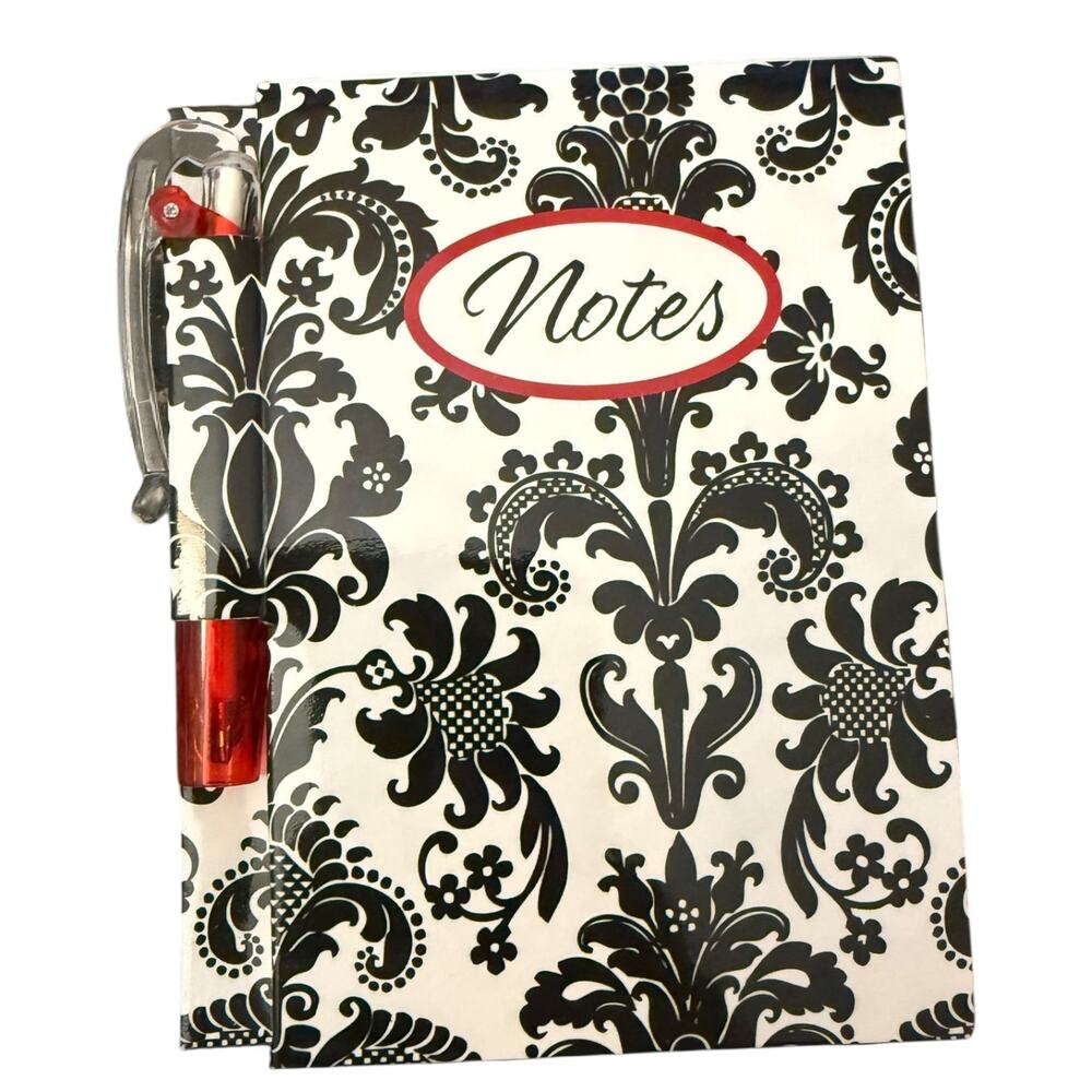 Studio 18 Paisley Black And White Mini Notepad With Pen